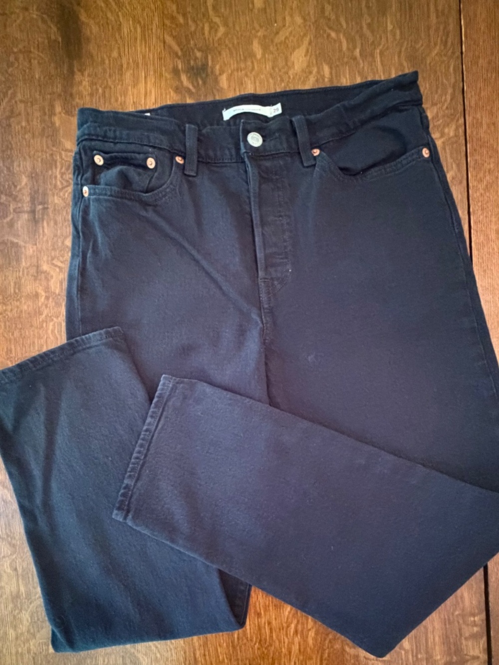 Levi's Premium Wedgie Straight Jeans – Women's Size 29 – Black - Picture 11 of 14